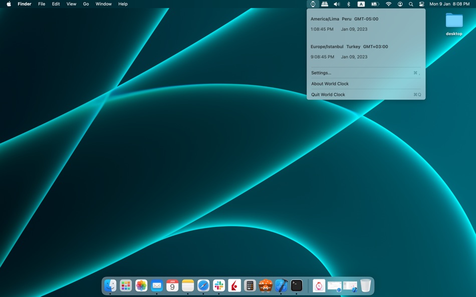 #1. World Clock: Global Timezones (macOS) 게시자: Sameh Aly