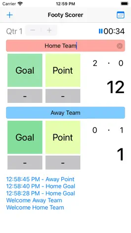 Game screenshot Footy Scorer App apk
