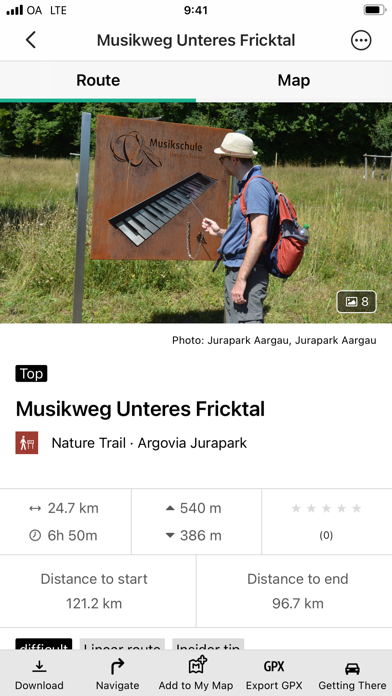 Swiss Parks App Screenshot