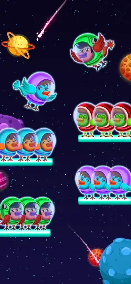 Game screenshot Space Bird Sort - Bird Games mod apk
