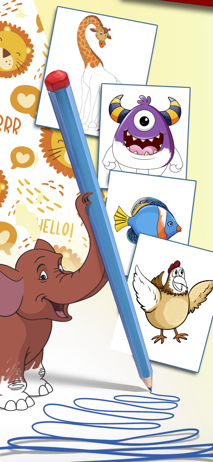 Learning game to paint animals