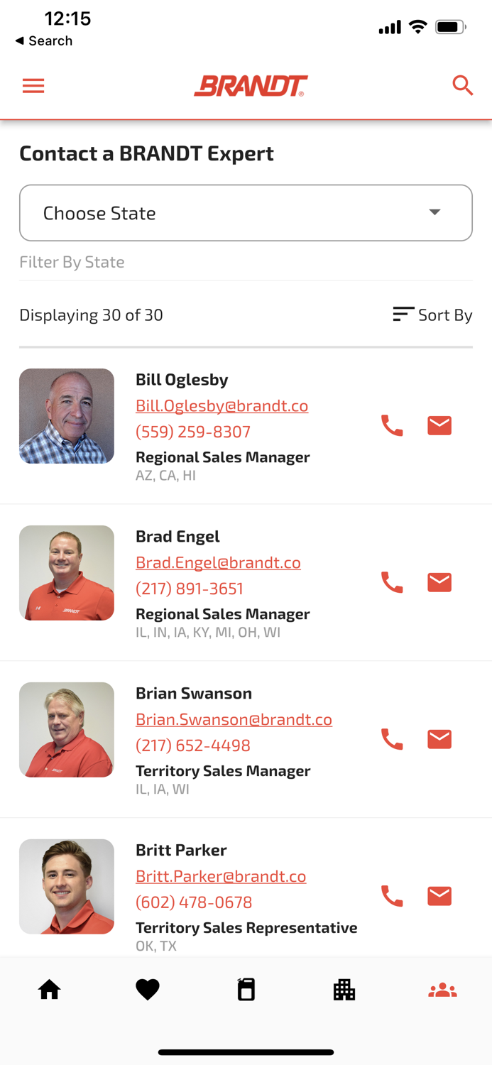 BRANDT Ag Product Finder