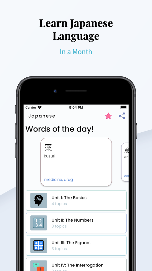 #1. Learn Japanese Language Easily (iOS) Podle: Zubair Saleem