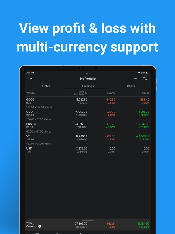 Screenshot #4 pour My Stocks Portfolio & Market