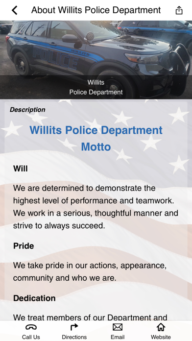 Willits Police Department Screenshot