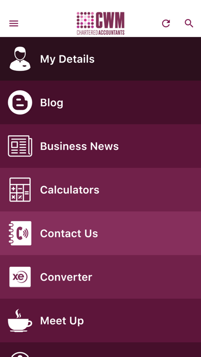 CWM Chartered Accountants App Screenshot
