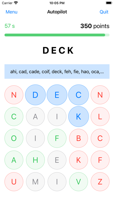Quadle Word Puzzle Screenshot