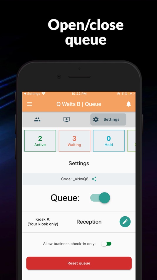 #4. Q Waits B: virtual queue mgmt (iOS) 由: Boolean Array