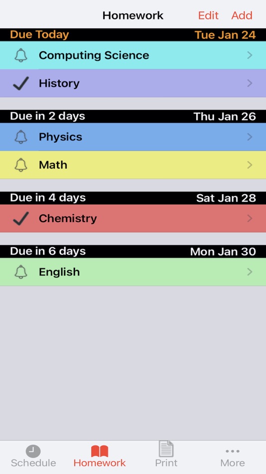 #4. School Schedule for Class (iOS) 由: SMC Analysts Ltd