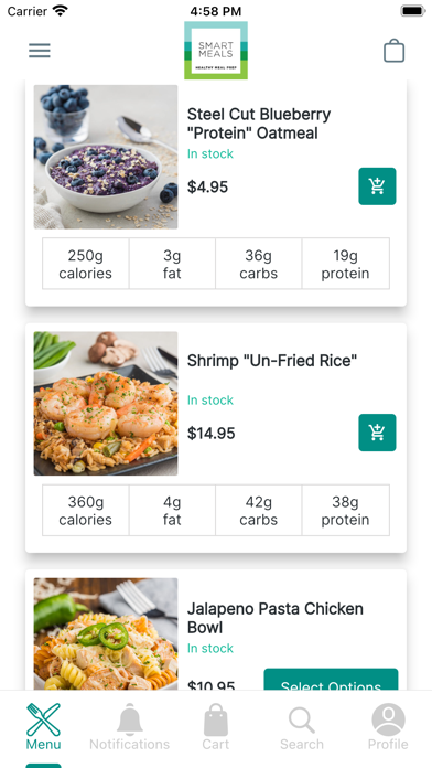 Smart Meals Screenshot
