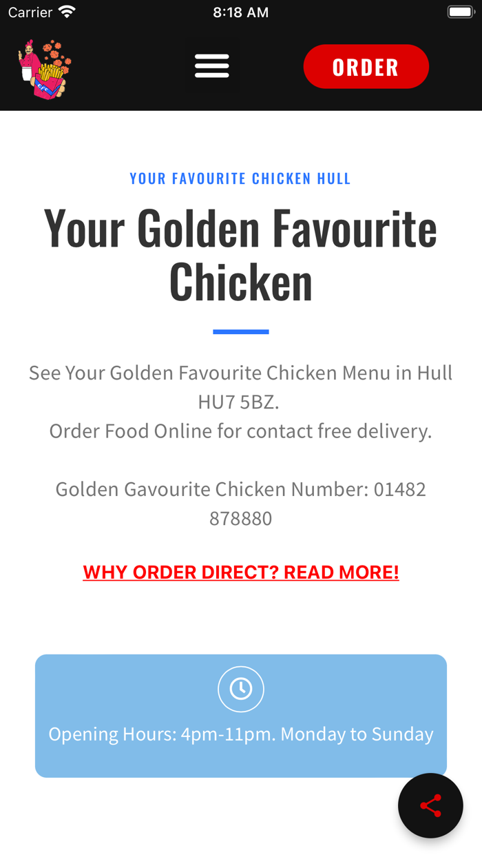 Golden Favourite Chicken Hull