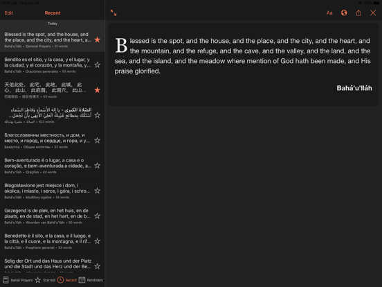 Screenshot #5 pour Bahá’í Prayers
