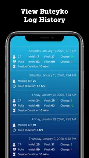 buteyko breathing daily log iphone screenshot 3