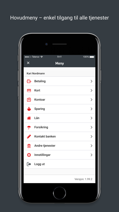 Voss Sparebank Mobilbank Screenshot
