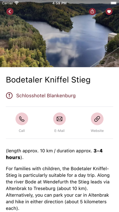 Schlosshotel Blankenburg Screenshot