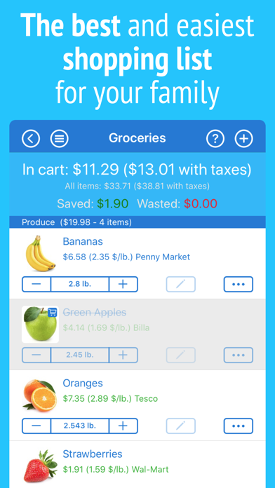 IntelliList - Shopping List Screenshot