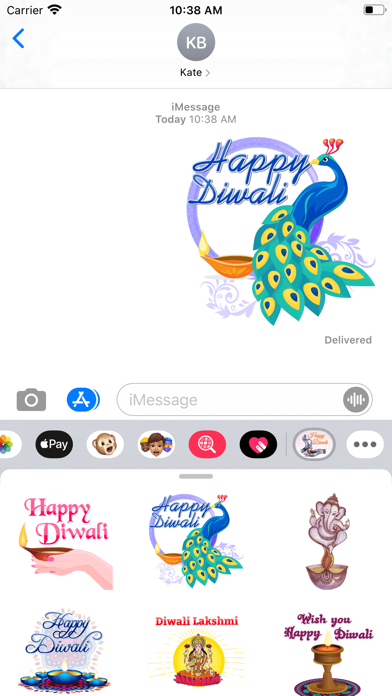 Screenshot #1 pour Elegant Diwali Wishes Stickers