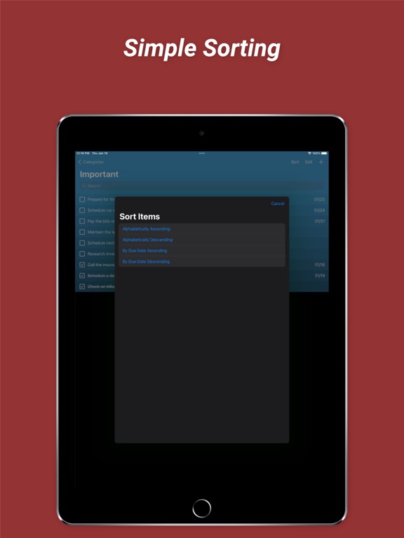 CheckDo: Checklist iPad screenshot 4 - Productivity app