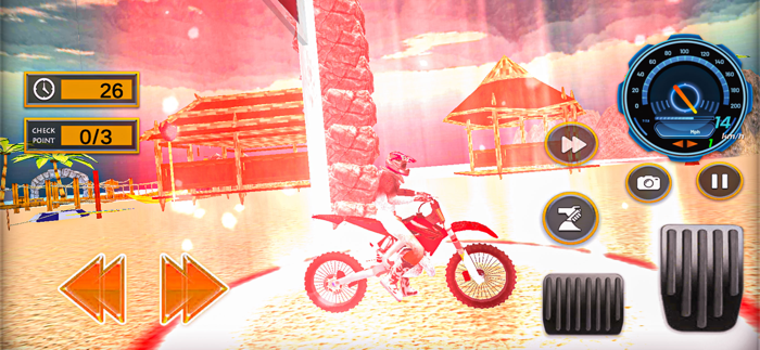 Tricky Bike Beach Stunt Master