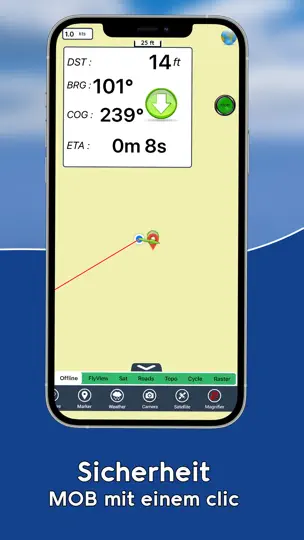 Screenshot von AIS Maps: Marine & Lake Charts auf dem iPhone 9