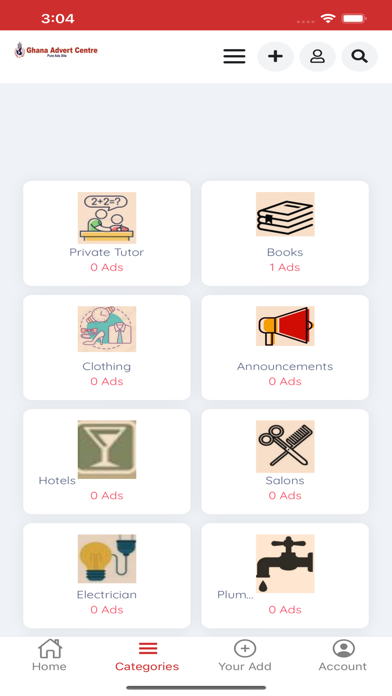 Ghana Advert App Screenshot