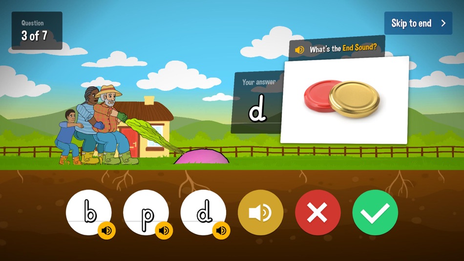 #3. The Enormous Turnip CVC Words (iOS) 由: Teacher's Pet