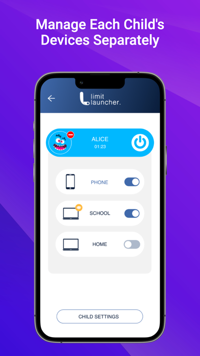 Screenshot #2 pour Limit Launcher - Parental tool