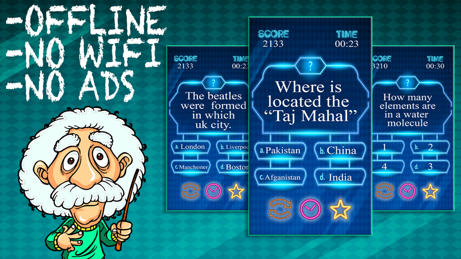 #1. Quiz Games Offline No WIFI Fun (iOS) By: Quartz Games LLC