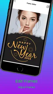 new year frames and greetings iphone screenshot 2