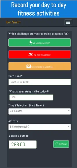 Game screenshot Fitness Challenge Tracker App apk