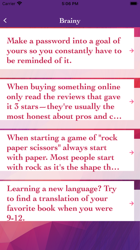 #4. Life Hacks Pro & Weird Facts (iOS) 来自: Mo Moin