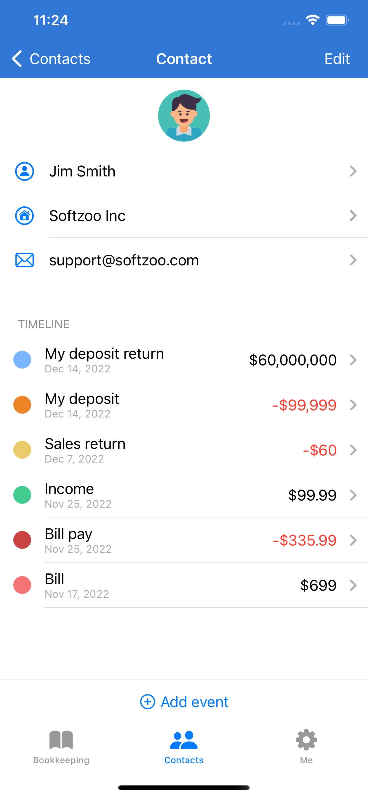 Bookkeeping App