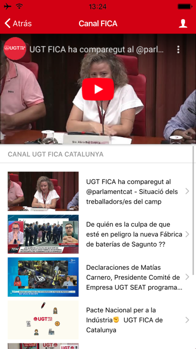 UGT FICA Catalunya Screenshot