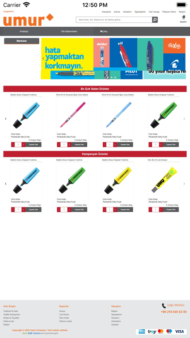 Umur Kırtasiye B2B Screenshot