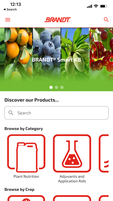 BRANDT Ag Product Finder Screenshot