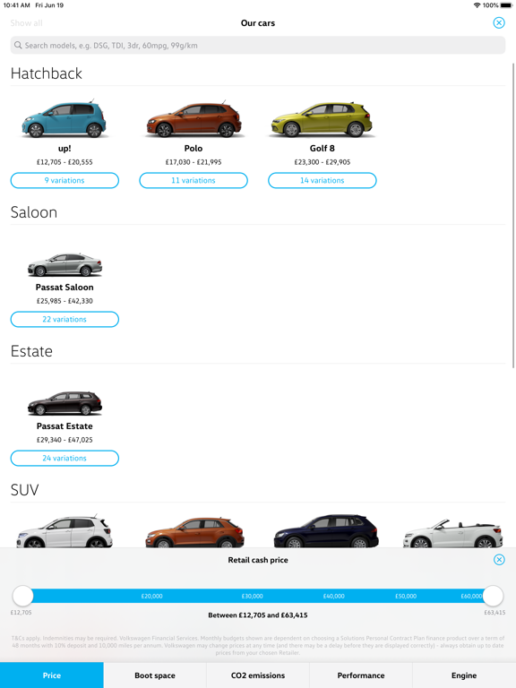 Screenshot #5 pour Volkswagen UK Car Configurator