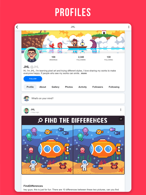 Pixilart iPad screenshot 4 - Entertainment app