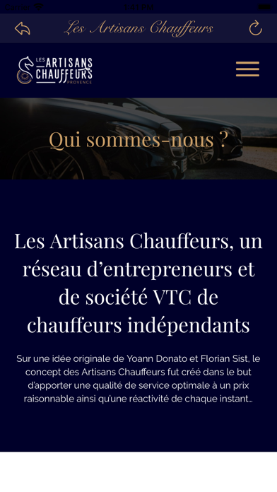 Les Artisans Chauffeurs - VTC Screenshot