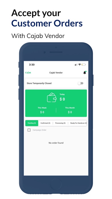 Cajab Vendor Screenshot