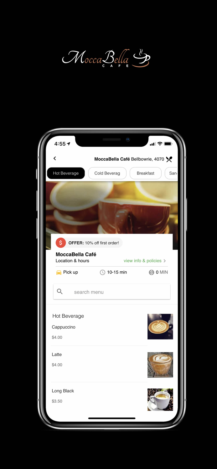 Mocabella Cafe Food Ordering