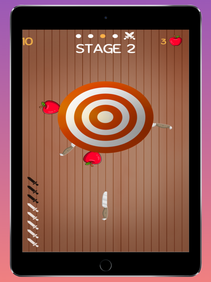 Knife Throw Cut Apple