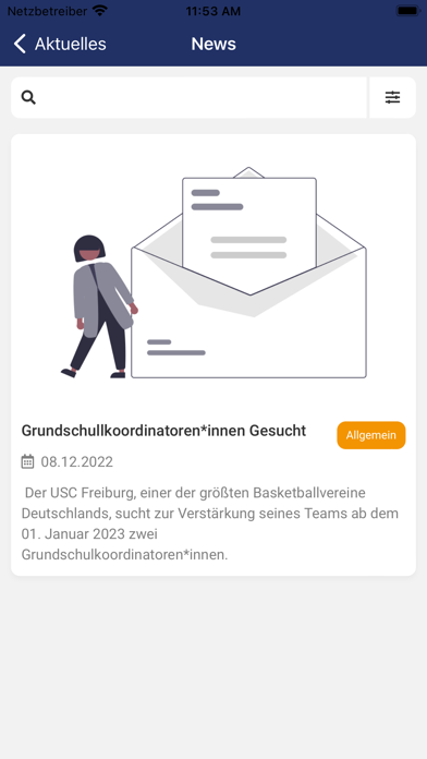 USC Freiburg Basketball Screenshot