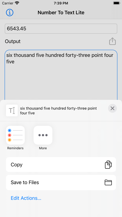 Screenshot #3 pour Number To Text Lite