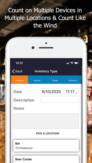 Bar Patrol Inventory App Screenshot