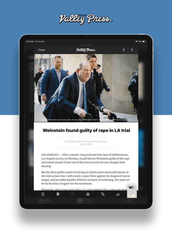 Antelope Valley Press EEdition iPad screenshot 4 - News app
