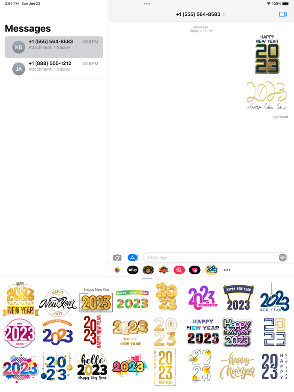 Screenshot #5 pour Good New Year 2023 Stickers
