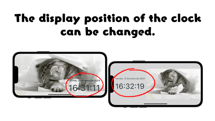 Cat Clock app.digital cute