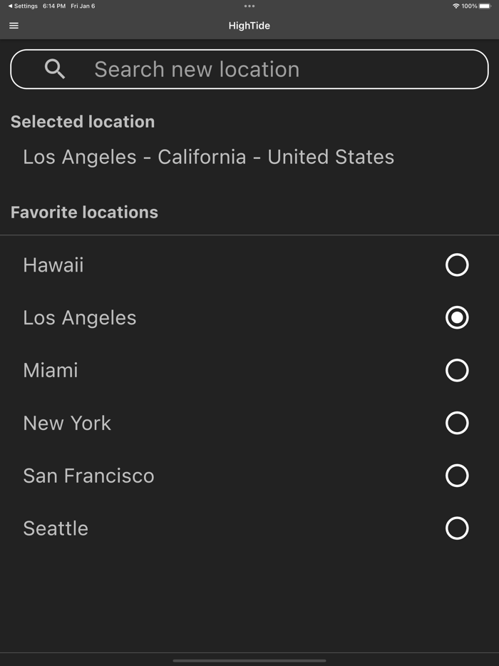 HighTide tides and weather