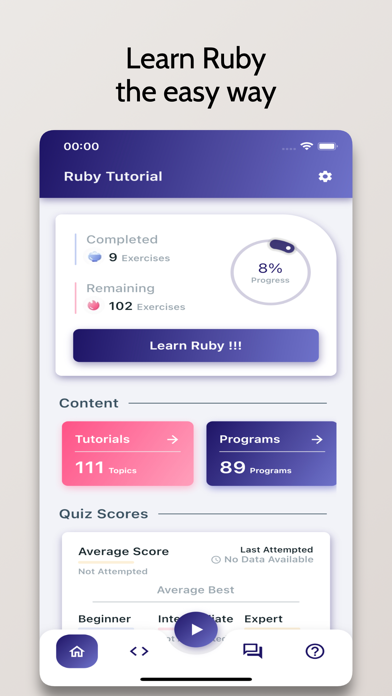 Learn Ruby - OnePercent Screenshot