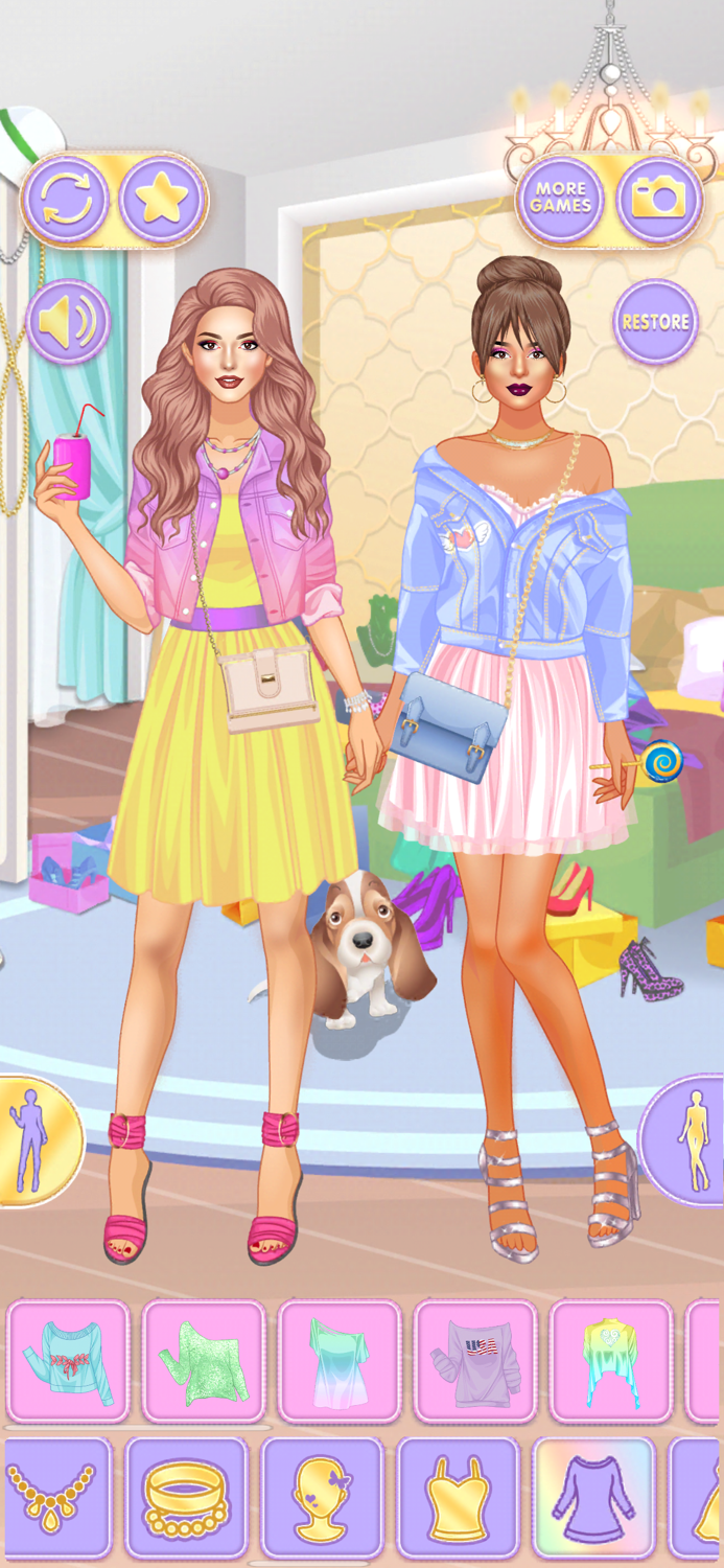 Pastel Sisters Dress Up Games
